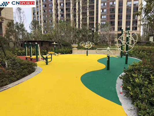 Jogging Track EPDM Rubber Flooring Yellow EPDM Playground Surface