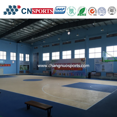 Outdoor Uv Resistant Wooden Texture Basketball Court Flooring With Iaaf
