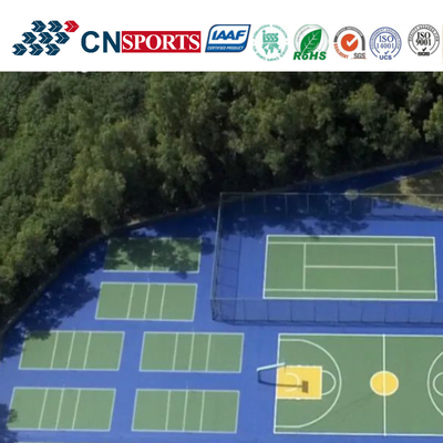 Eco Friendly High Rebound Customized Tennis Court Silicon PU Flooring With ITF