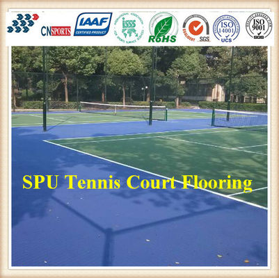 CN-S02 Silicon PU Tennis Court Flooring 820 Elongation At Break For School