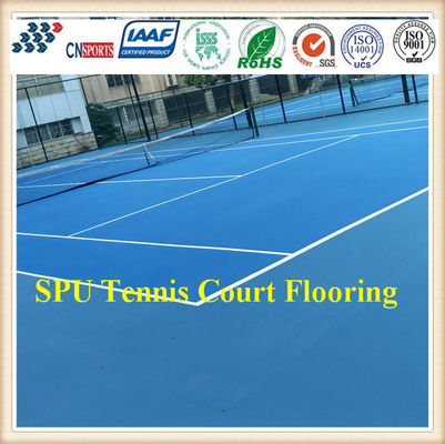 CN-S02 Silicon PU Tennis Court Flooring 820 Elongation At Break For School