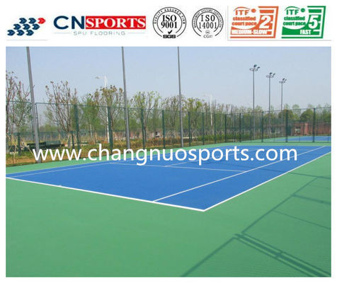 CN-S02 Silicon PU Tennis Court Flooring 820 Elongation At Break For School