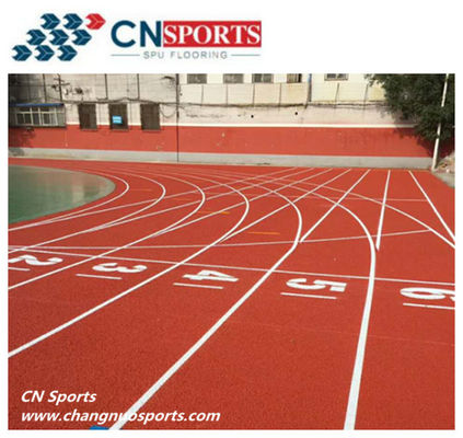 Red Strong Weatherability PU Runway Flooring Strong Wear Resistant