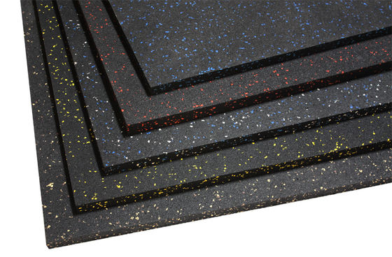 Anti Noise Rubber Gym Mats Square Shape Anti Vibration