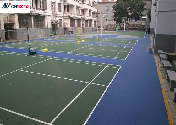 Both Cement and Asphalt base Silicon Polyurea Materials Tennis Court Flooring
