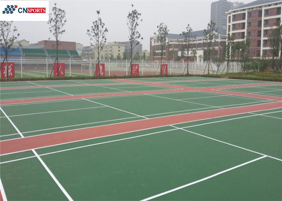 Silicon PU Tennis Court Flooring Soundproof with 2.7mpa Tensile Strength