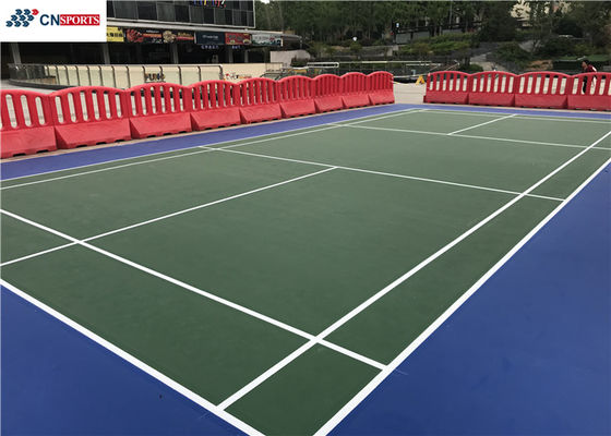 Silicon PU Tennis Court Flooring Flame Retardancy Level1 Resilient