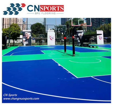 SPU High Tensile Elongation CN-S01 Basketball Flooring Anti Slide 8mm