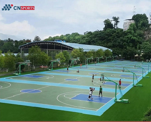 CN-S01 Tensile Elongation 95% Silicon PU Basketball Flooring Non Toxic