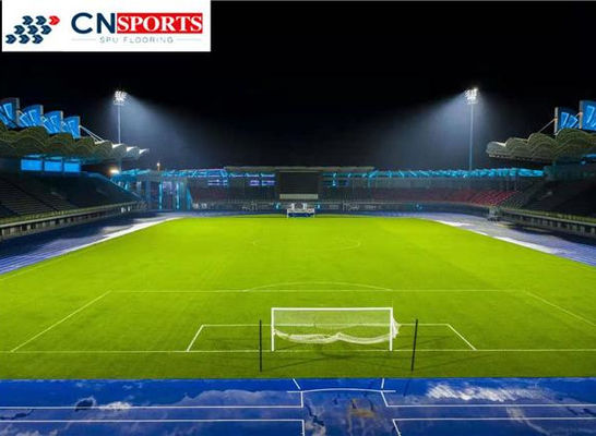 Piste de course en PU anti-UV en caoutchouc SBR recyclé résistant à l'usure